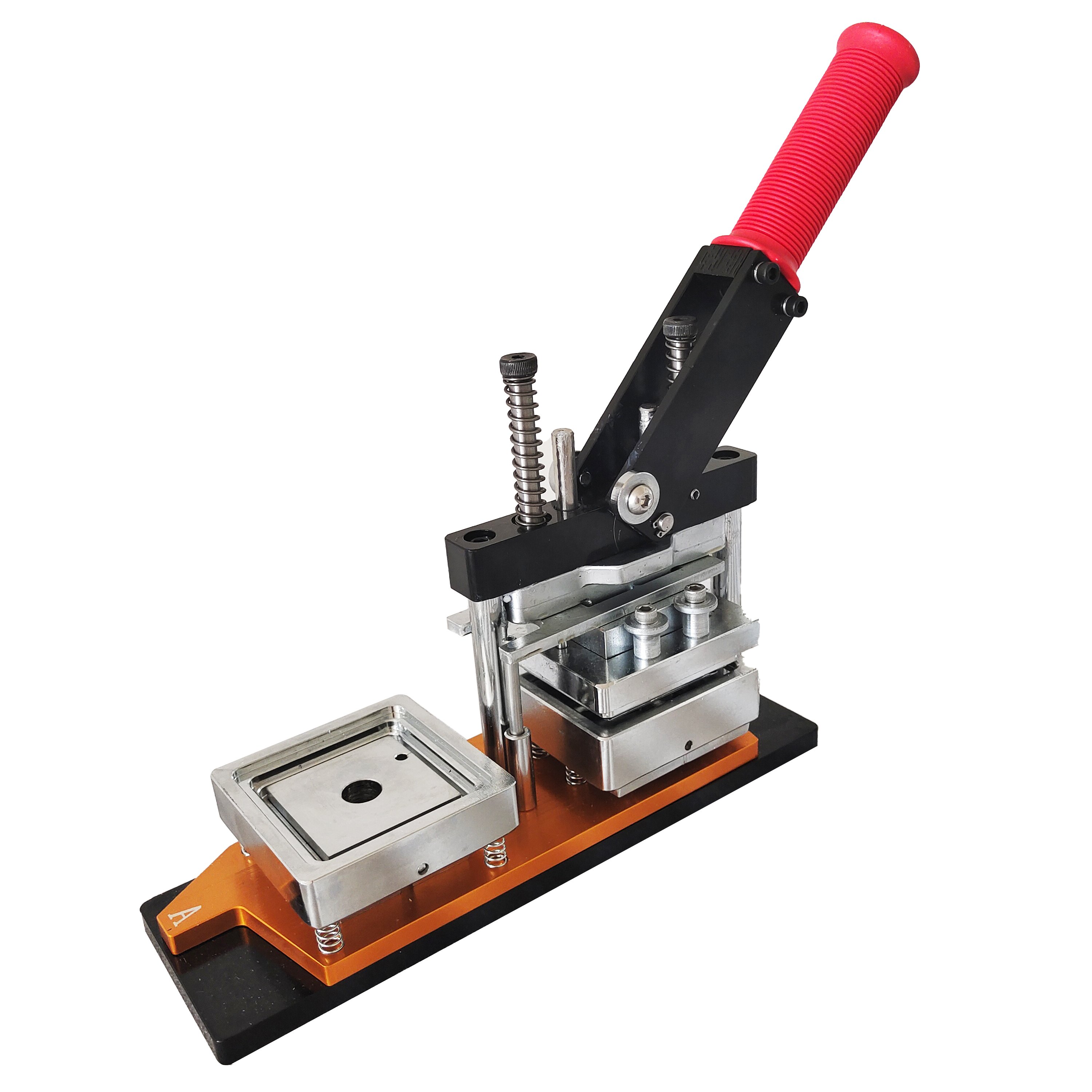China Low Cost Angular Corner High Quality Polyester Button Machine Rectangle shape fridge magnet button badge making machine
