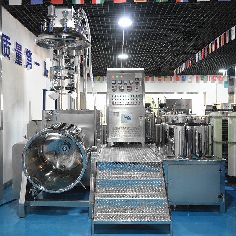 AILUSI Double jacket electric heating industrial mixer machine cosmetic cream lotion Homogenizer tank vacuum emulsifying