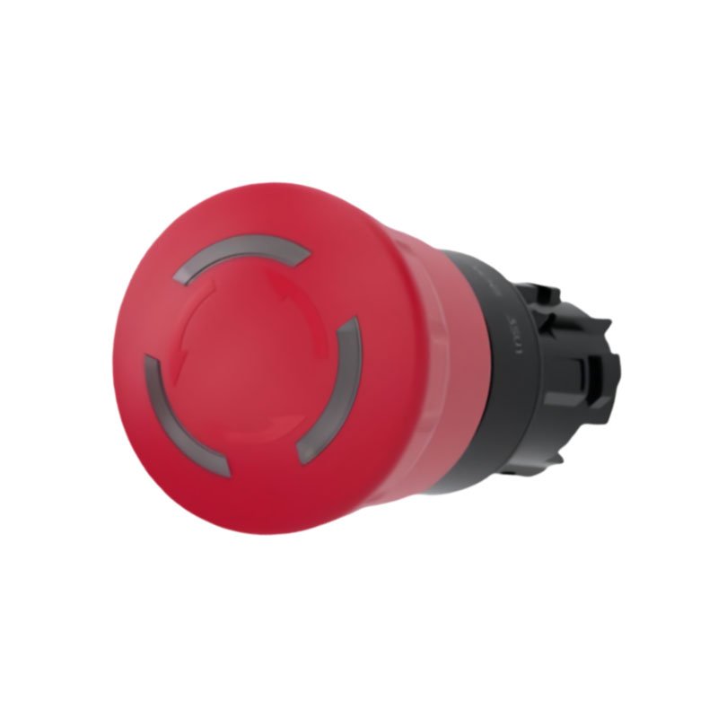 New Original Pushbutton 3SU1001-1HB20-0AA0 22 mm, Round, Plastic, Red,40 mm, Positive latching, Acc. to EN ISO 13850