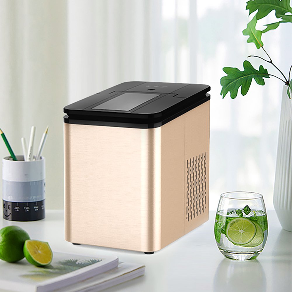 AQUART Use Ice Cube Machine Pellet Ice Making Machine Kitchen Bar Mini Countertop Size Home OEM 12kg Electric Plastic 9 Pieces