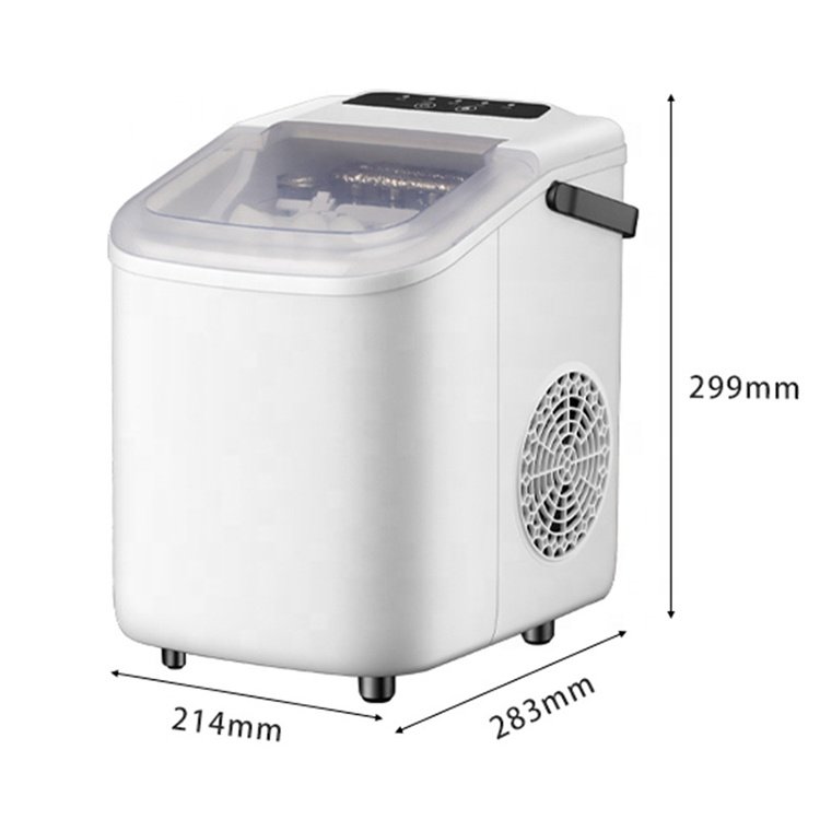 Hot Water shortage Self-Cleaning Manually add water 1.1L water tank 0.4kg 8-10kg/D PVC Push Panel ice maker machine countertop