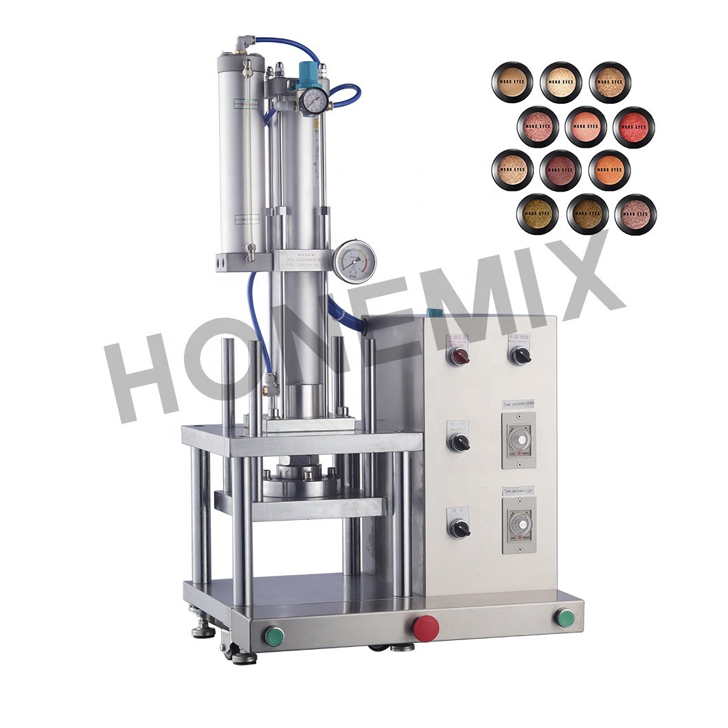 HoneMix Small eyeshadow compact press machine lab color cosmetics manual makeup powder pressing machine