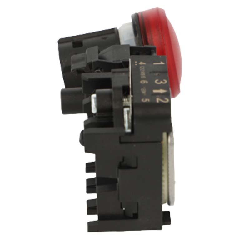 New Original Pushbutton 3SU1152-0AB20-1CA0 22 mm, Round, Metal, Shiny, Red, Flat, Momentary Contact Type, with Holder, 1 NC, LED