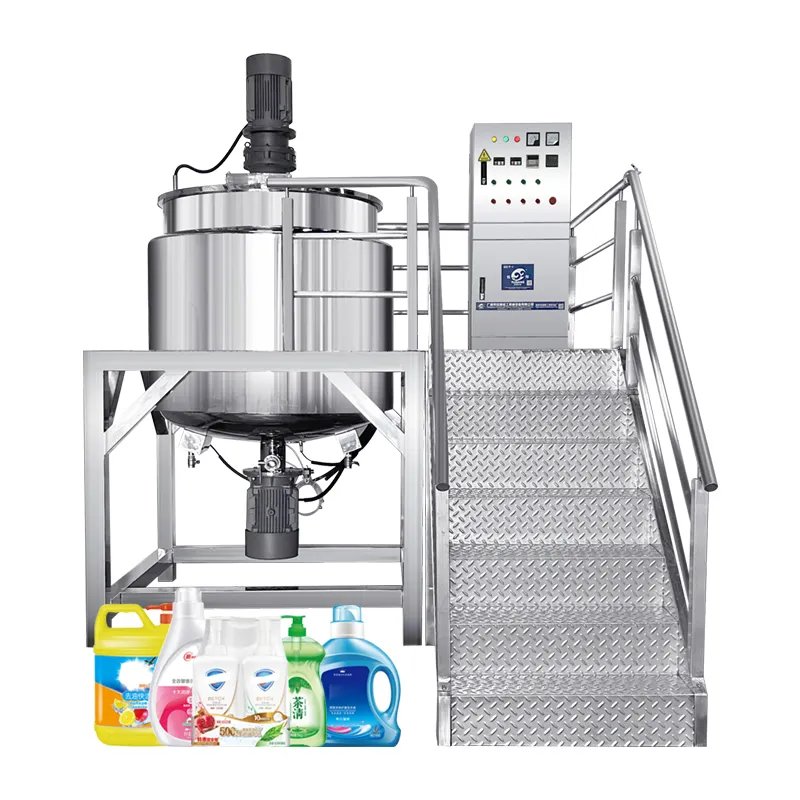 Yuxiang 2024 New Cosmetic Shampoo and Facial Cleanser Stationary High Shear Emulsifying Homogenizing Mixing Equipment