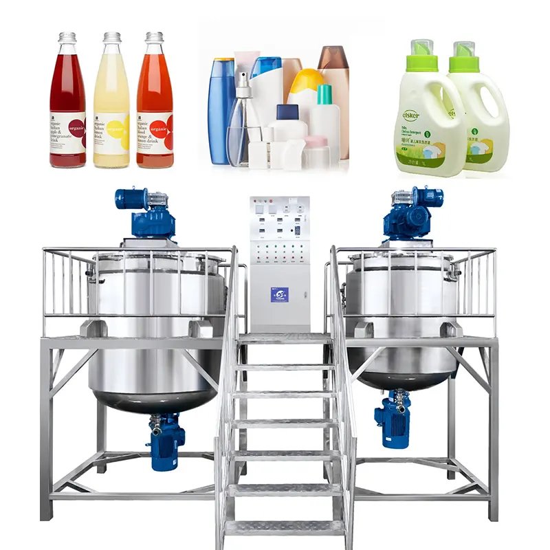 Yuxiang 2024 New Cosmetic Shampoo and Facial Cleanser Stationary High Shear Emulsifying Homogenizing Mixing Equipment