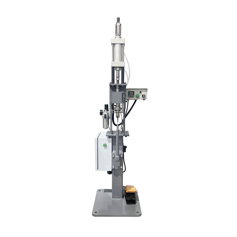 Pneumatic Plastic Hook Button Attaching Machine for Safety Shoe Making