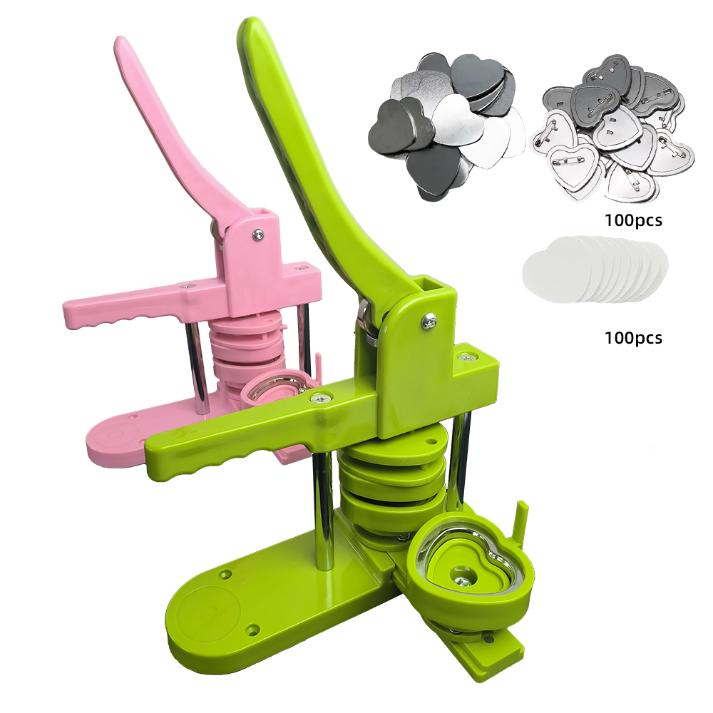 Colorking Wholesale Heart-Sharped Custom Fridge Magnet Button Machine Badge Pin Button Maker Machine