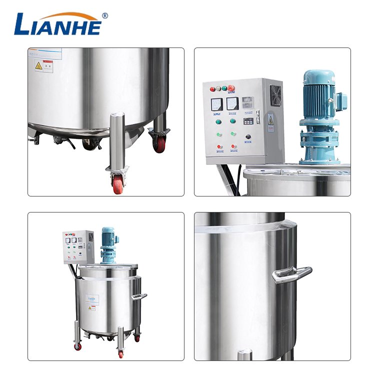 Hot Sale 100L 500L Industrial Chemical Shampoo Mixing Tank Liquid Hand Wash Dishwashing Liquid Soap Making Machine With Wheels