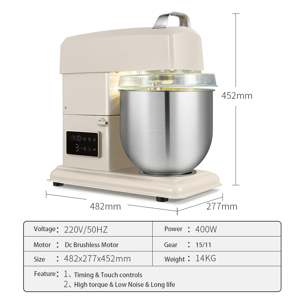 automatic household bakery 304 stainless Steel batter flour bread dough electric food mixers