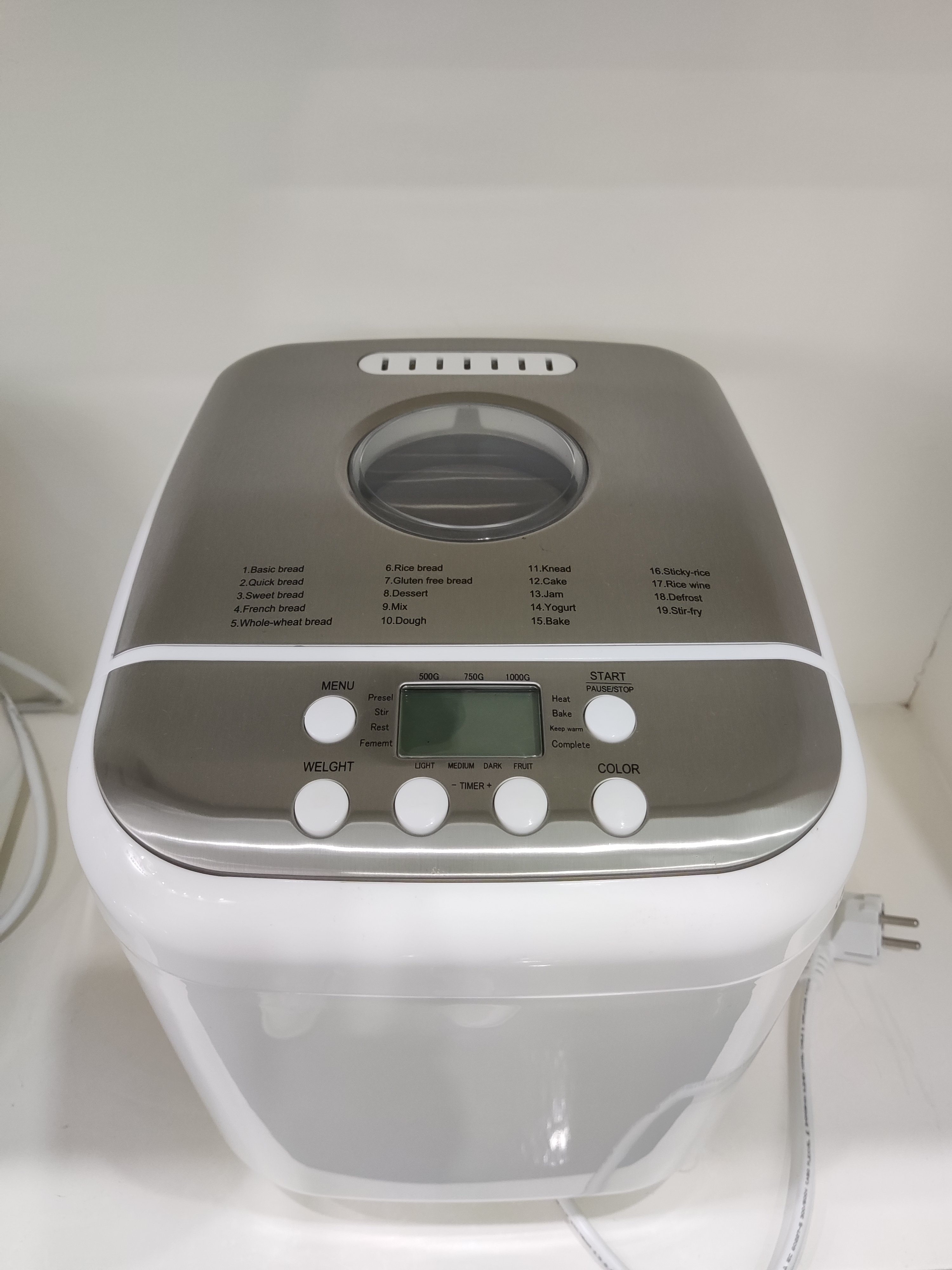 High Quality Home Automatic Plastic Baking Bread Maker Machine Bread Baker 2.0LB