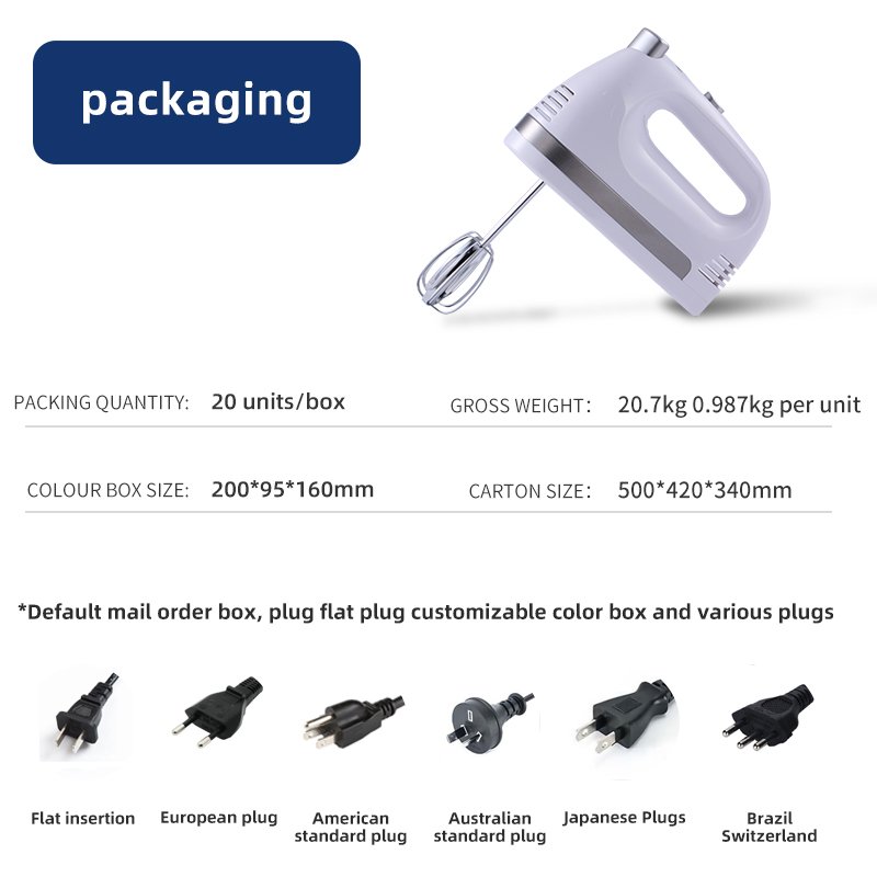 New Product Hand Held Electric Food Dough Mixer Machine Egg Beater Kitchen Semi Automatic Hand Mixer Electric Egg Beater