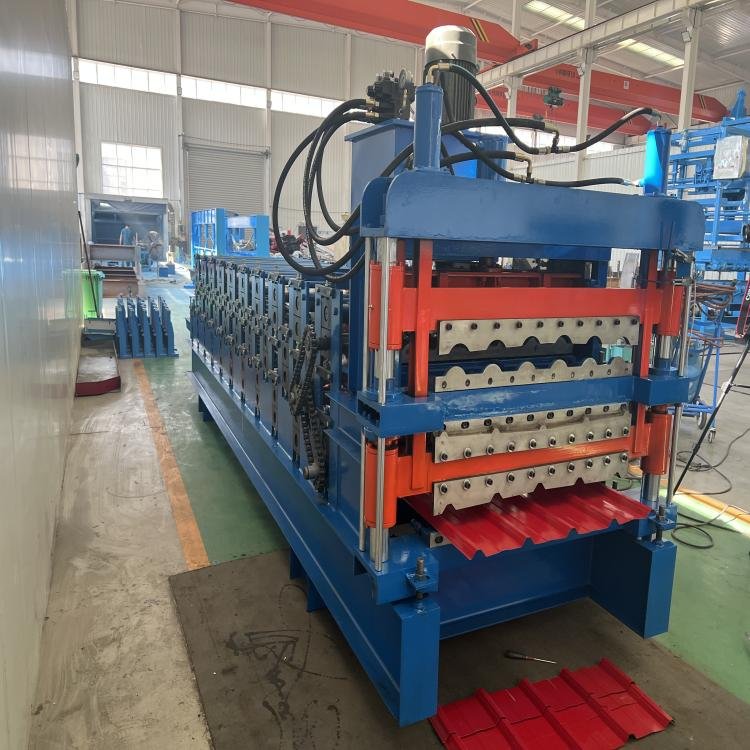 840-900-800 triple layer glazed tile manual roof tile making machine roof roll forming machine