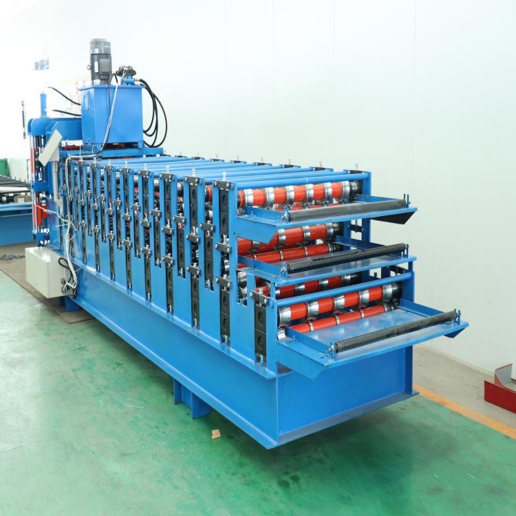 840-900-800 triple layer glazed tile manual roof tile making machine roof roll forming machine