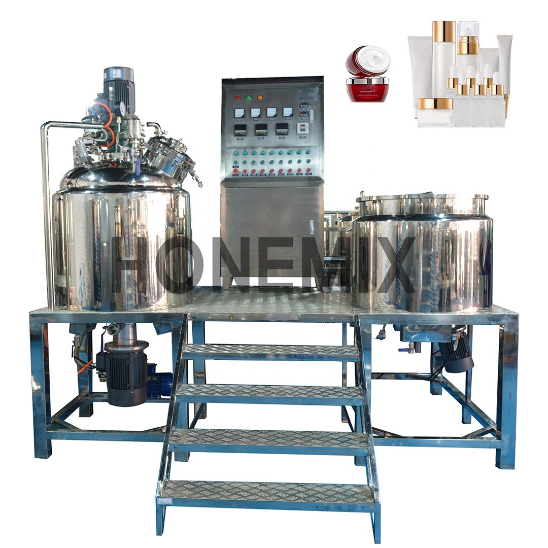 Cost efficient Fixed Type Vacuum Homogenizing Emulsion Mixing Machine for Cosmetics Cream Hair Conditioner Lotion Gel Making