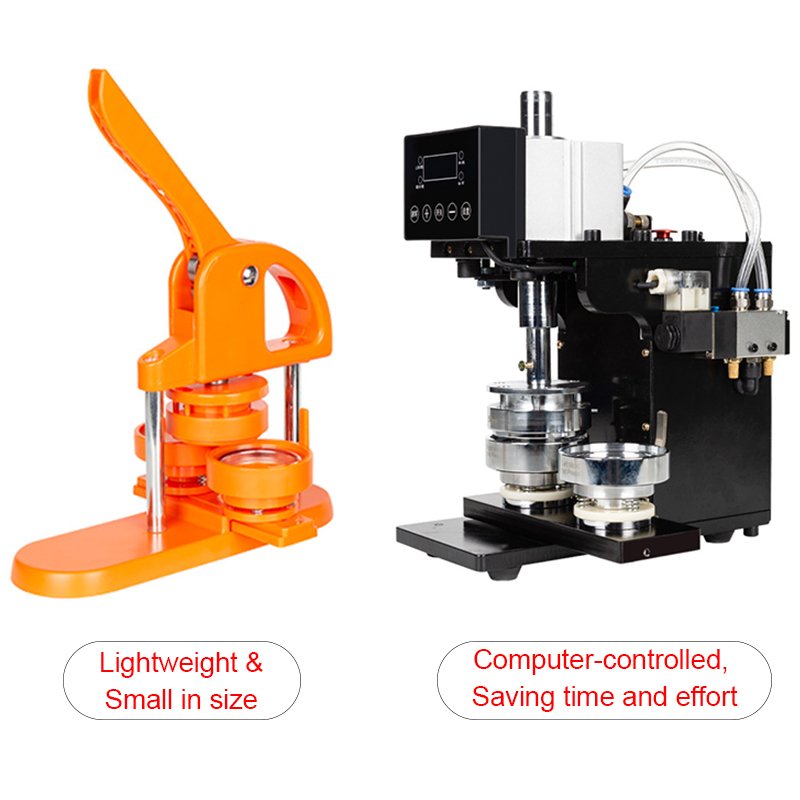 hot sale semi-automatic pneumatic button maker/manual photo magnet machine fridge magnet making machine