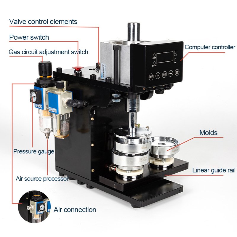 hot sale semi-automatic pneumatic button maker/manual photo magnet machine fridge magnet making machine