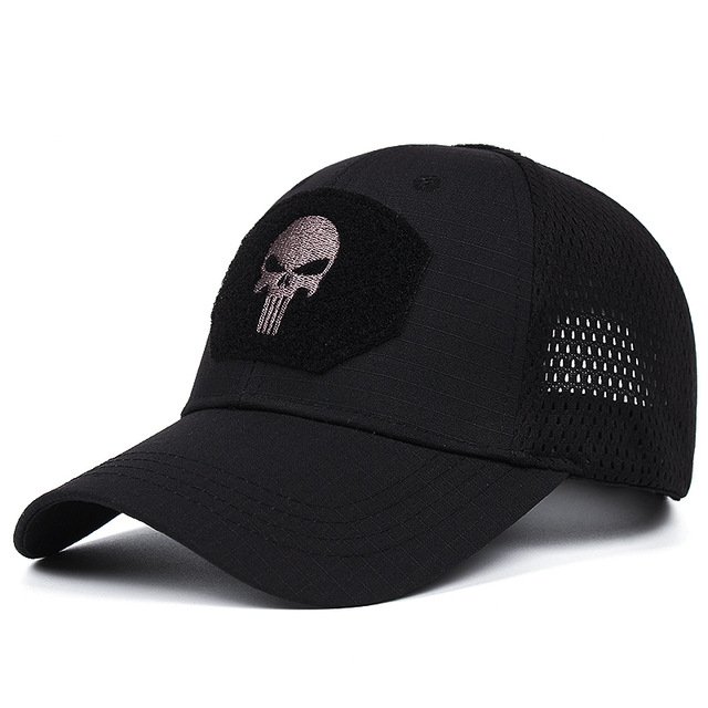 Premium men's cotton outdoor baseball Skull Cap Hunting Tactical Trucker Cap Wholesale adjustable size