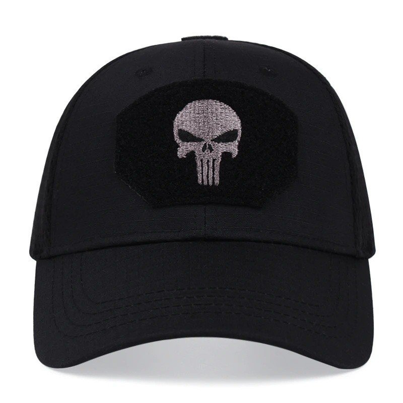 Premium men's cotton outdoor baseball Skull Cap Hunting Tactical Trucker Cap Wholesale adjustable size