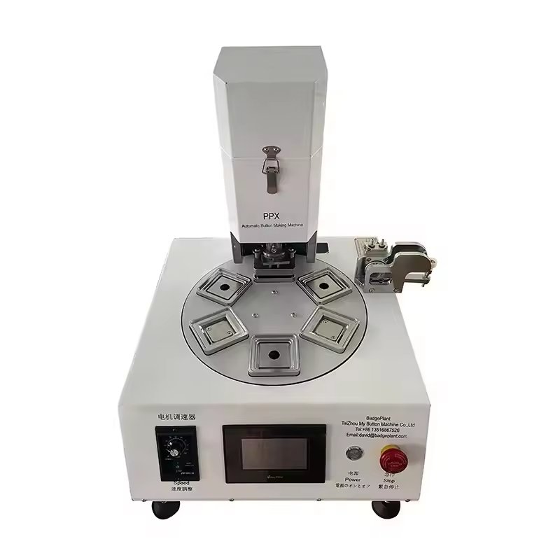 55mm Automatic Pneumatic Square Fridge Magnet Badge Making Machine For Custom Fridge Magnet Button
