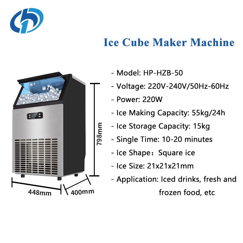 Ice Maker Machine Commercial Home 55kg Automatic Ice Block Making Machine Ice Cube Machine For Business Price