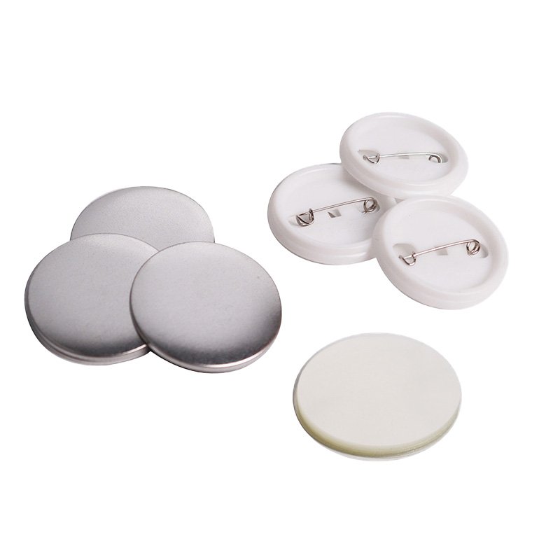 Button Maker Machine Pin Badge press machine with pin back button material 500set and plastic paper cutter