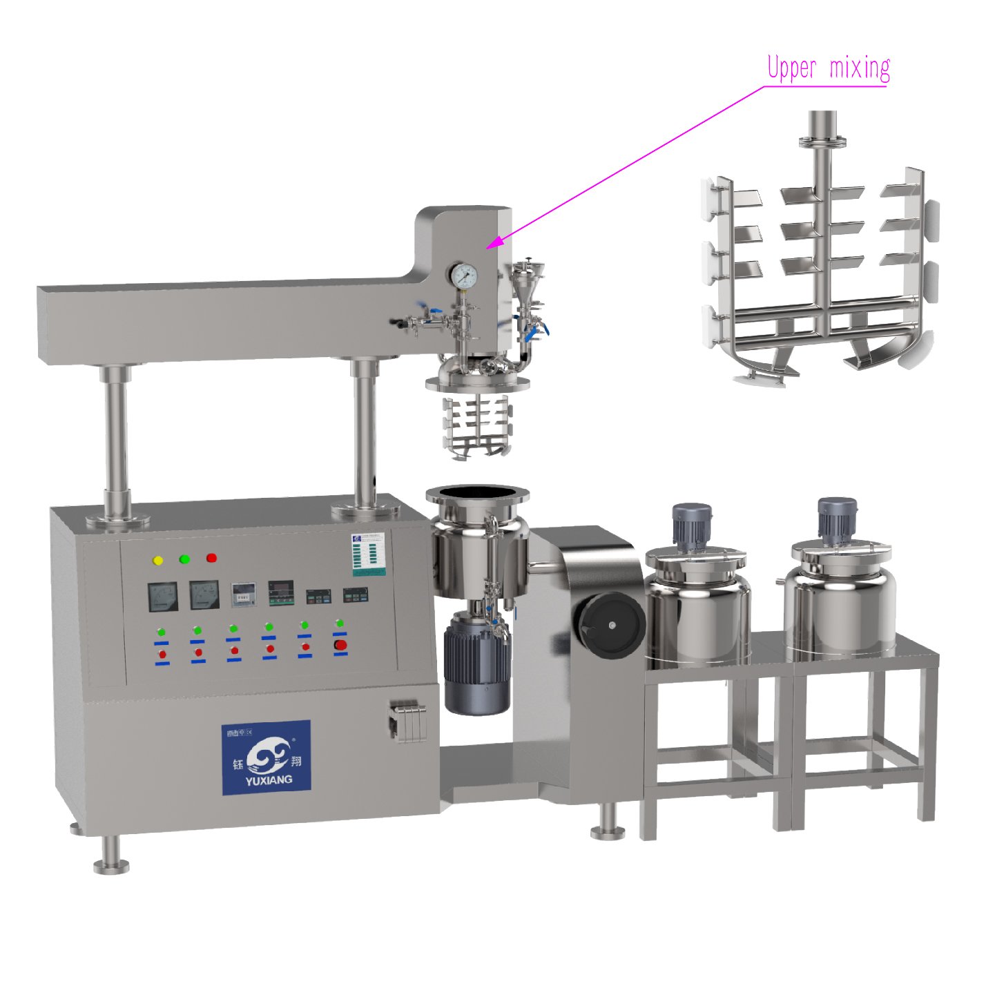 Vacuum Mixing Equipment Shampoo Making Machine Cosmetic Cream Mixing Homogenizer Food Hygiene Grade Cosmetics Making Machine