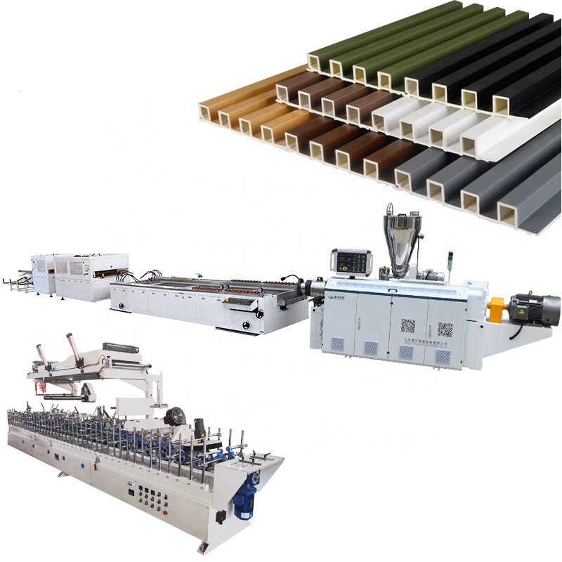 200mm wide interior PVC grille wall panel production line/160mm WPC indoor cladding board manufacturing machine