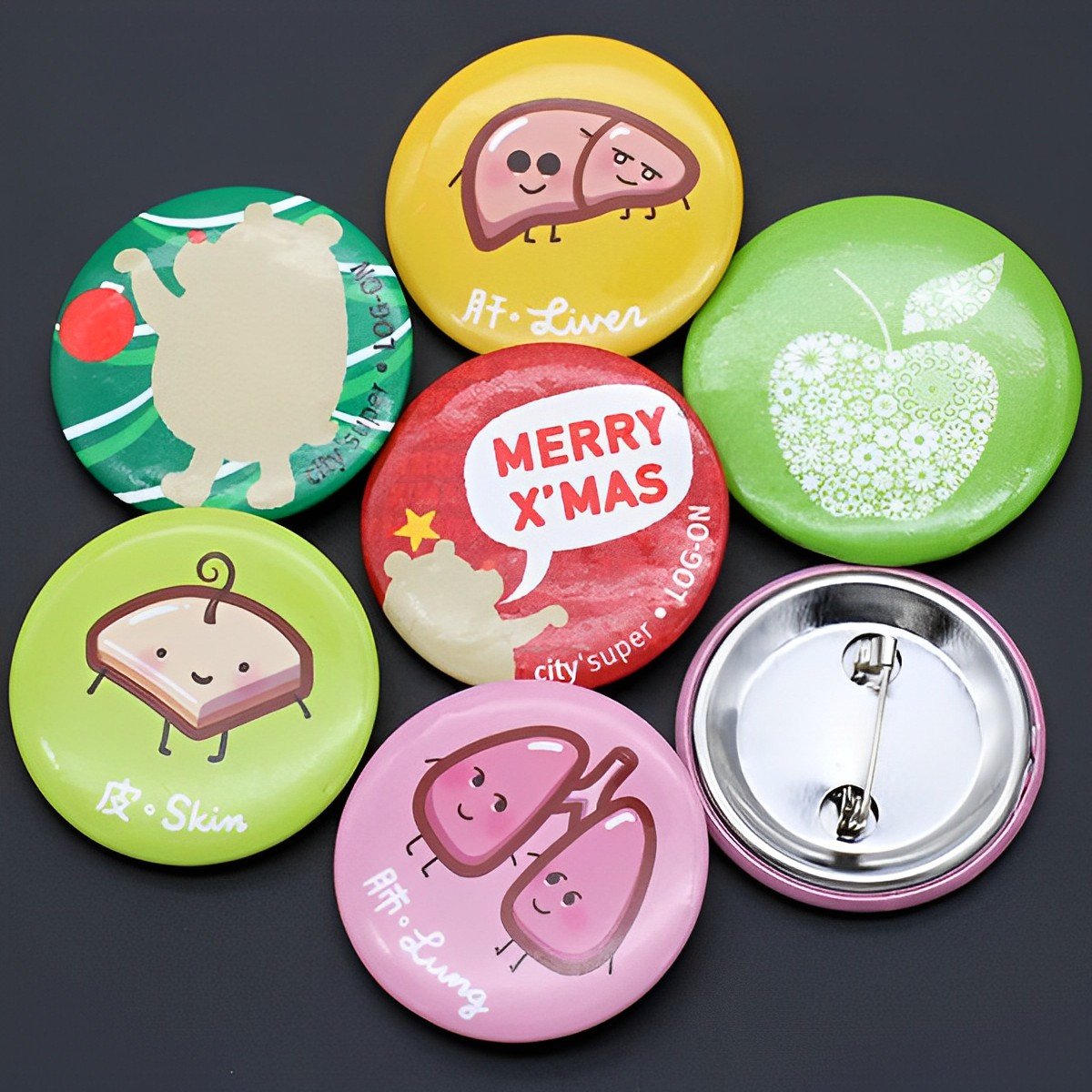Button Badge Maker Wholesale Custom 58mm Printed Design Logo Blank Plastic Magnetic Pins Round Tin Button Badge