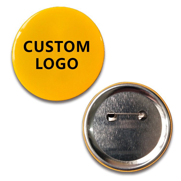 Manufacturer Custom Make Your Company Logo Design Promotional Advertising Pin Button 58mm tin badge
