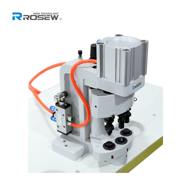 Rosew GC-SQ3 New Design 3-head Pneumatic Snap Plastic Button Making Machine Industrial Sewing Machine