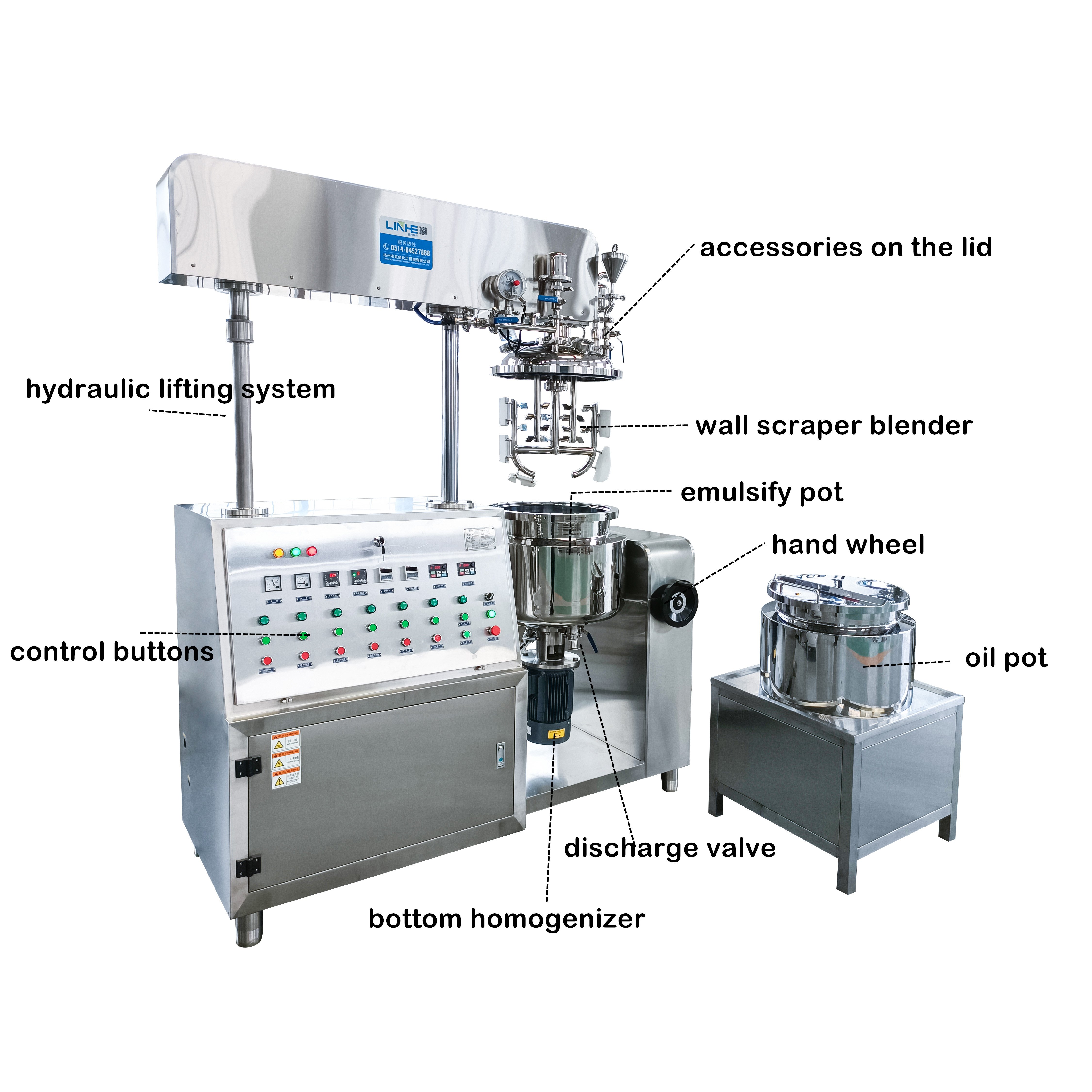 high shear toothpaste vacuum emulsifying homogenizer mixing mixer cosmetic cream lotion ointment making machine