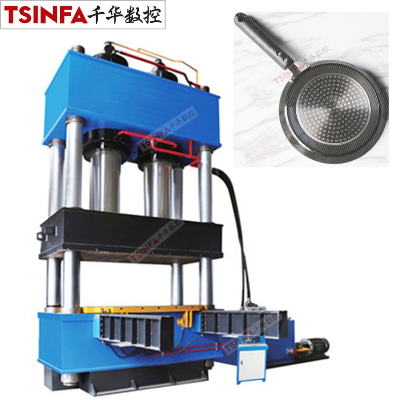 A forming Stainless Steel Cooking Pot Making Machine Automatic four column Hydraulic Punching Press Machine 300t 315t