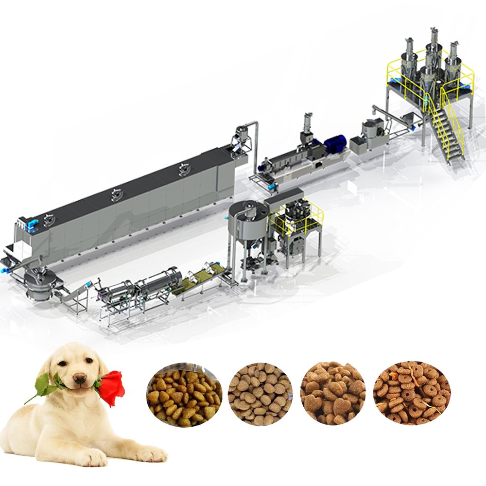 Industrial pet food making machine manufacturers dry pet dog food production line