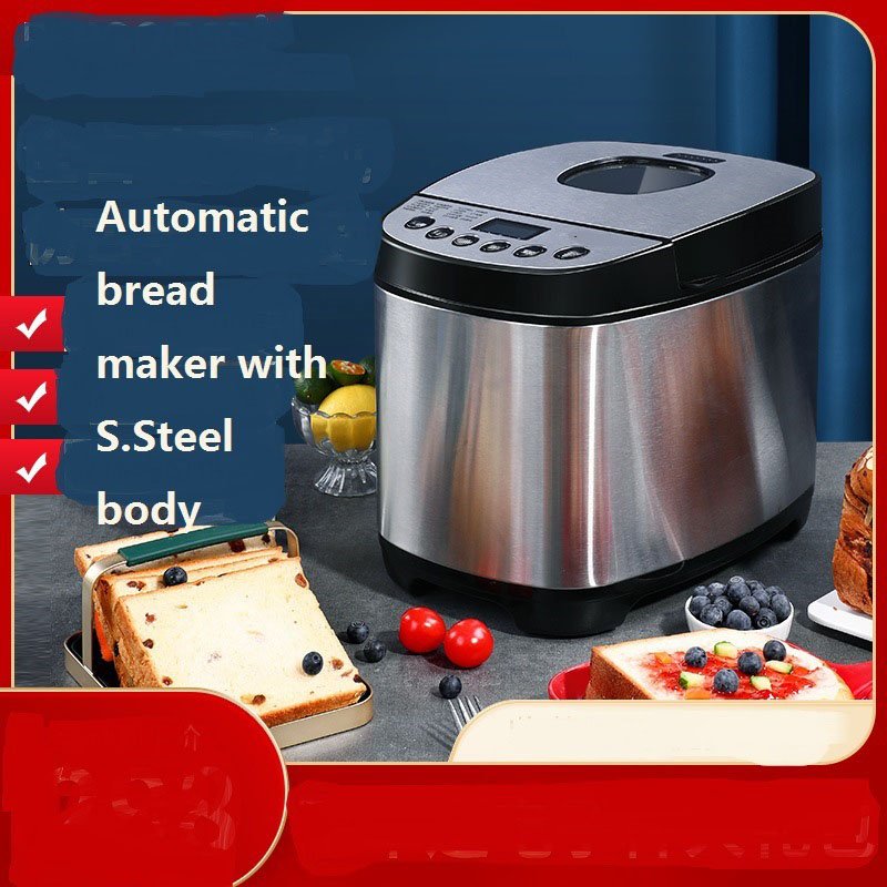 Household bread machine fully automatic multi-function kneading small and dough fermented breakfast toaster bread making machine