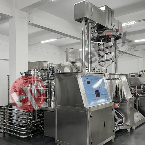 High Shear Vacuum Emulsifier Machine Skin Cosmetic Cream Making Machine Cooling Heating Homogenizer Mixer Mixing Equipment