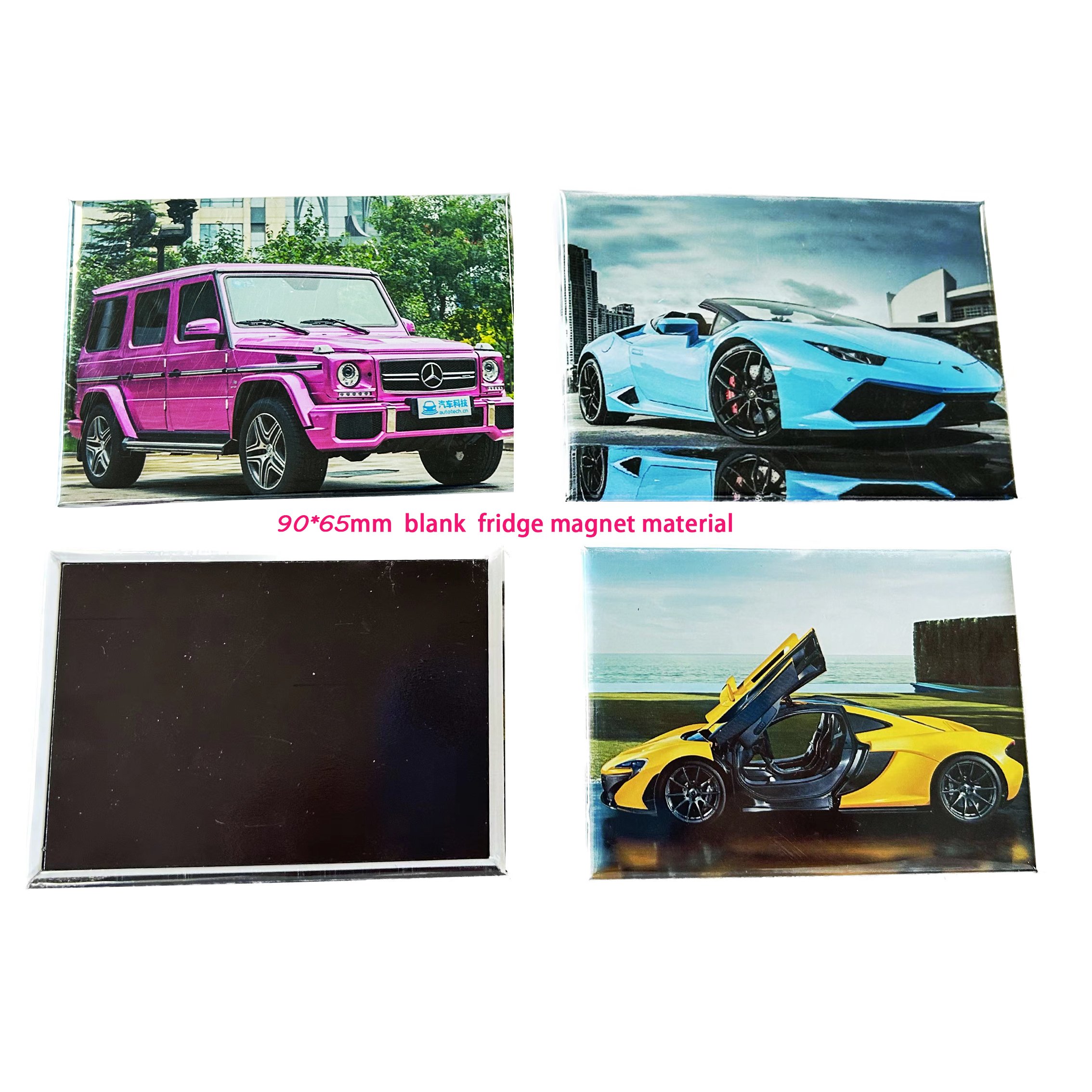 Rectangle 90*65cm Shape Fridge Magnet Button Badge Making + 90*65mm Paper Cutter + 500pcs Fridge Magnet Component