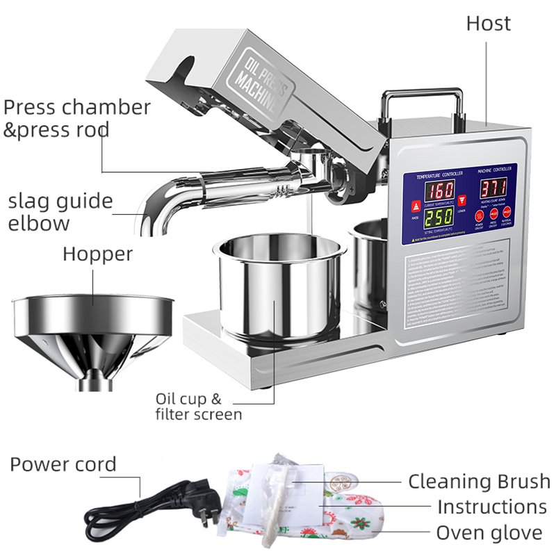 Hot Sale All Kinds Of Seeds Mini Automatic Oil Extract Machine Home Cold Oil Press Machine With Best Price
