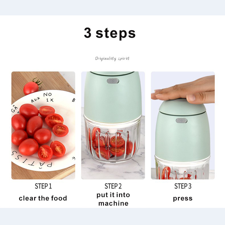 Multi Functional Baby Food Maker One Button Press Baby Food Blender Usb Charge Electric Baby Food Processor