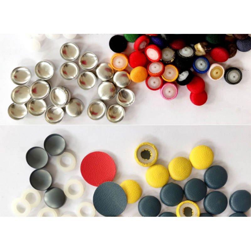 Automatic Feeding Decorative Fabric Button Making Cover Button Covering Machine