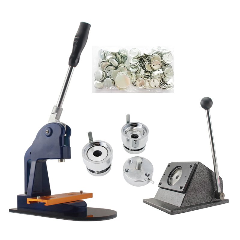 New 75mm button maker with 75mm Metal Paper Cutter and 500pcs badge pin