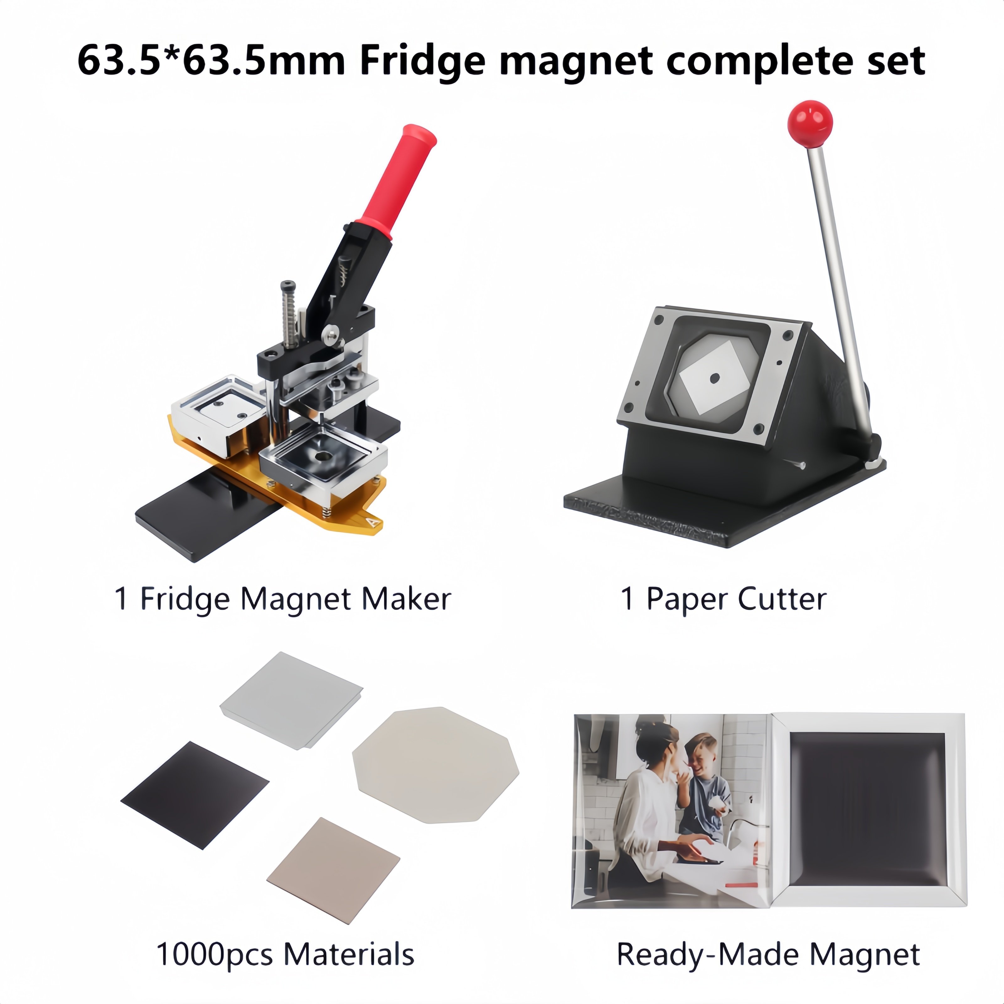 Fridge Magnet Maker Photo Magnet Maker Machine Square Fridge Magnet Making Machine Kit Including Materials And Paper Cutter