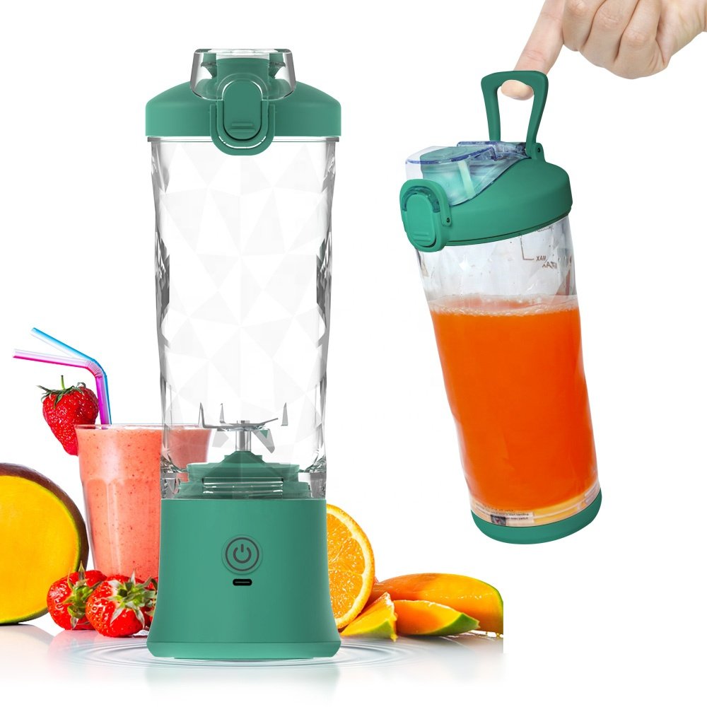 Electric Mini Bottle Blender Home Usb 6 Blades Fruit Juicer Cup Machine Rechargeable Type C Rechargeable Portable Blenders