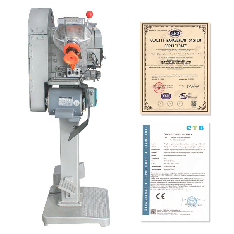 Pneumatic Eyelet Buttonhole Punching Machine Jeans Spring Button Making Button Assemble Machine