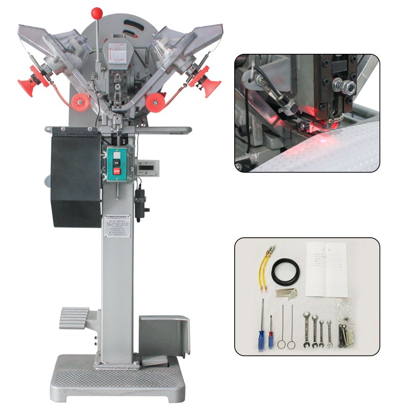Pneumatic Eyelet Buttonhole Punching Machine Jeans Spring Button Making Button Assemble Machine