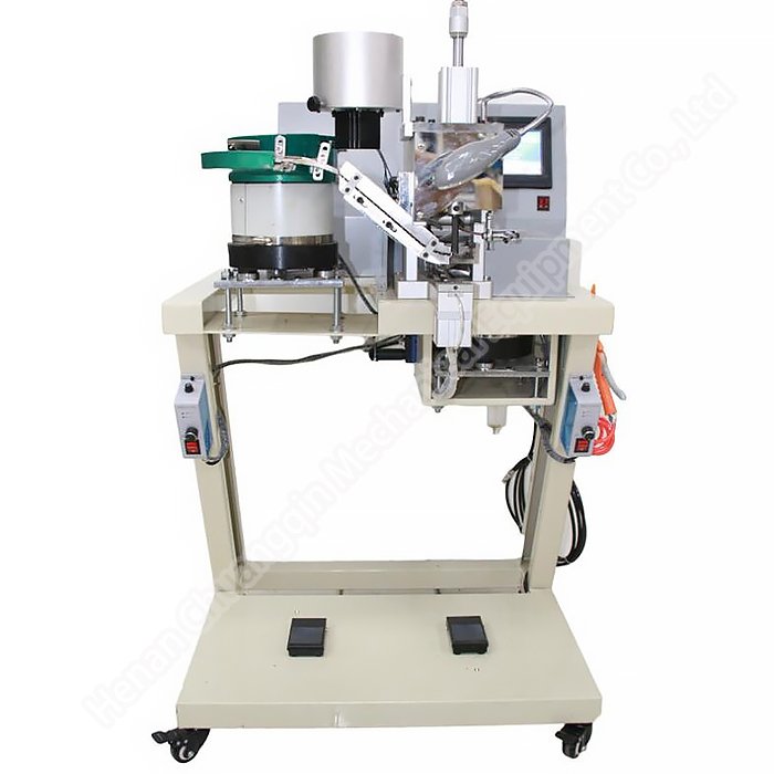 polyester button making machine. automatic snap press button machine 12 head