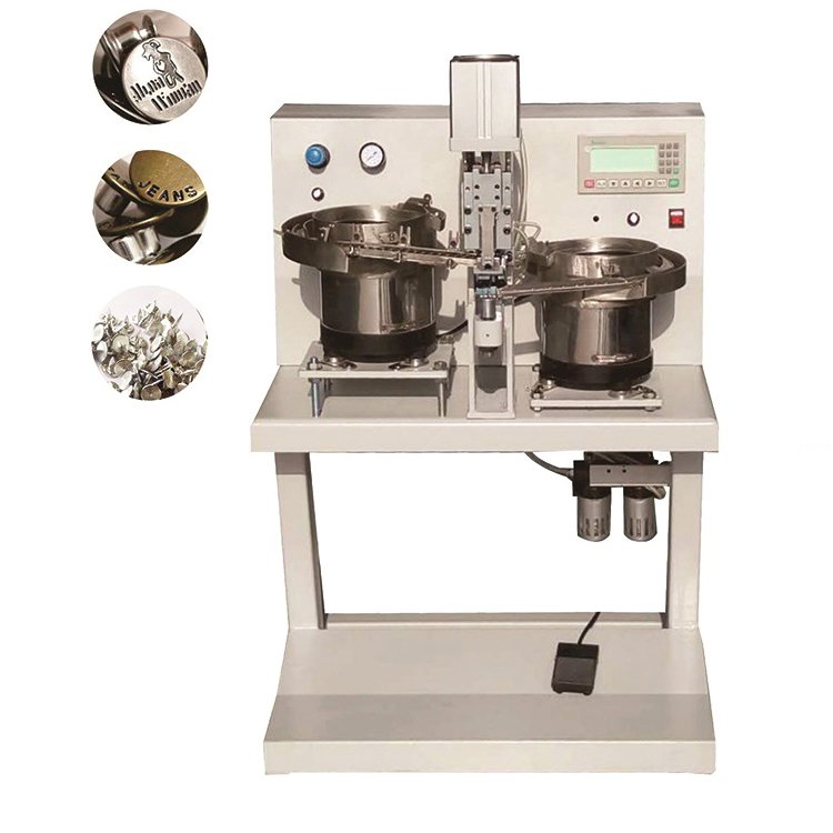 polyester button making machine. automatic snap press button machine 12 head