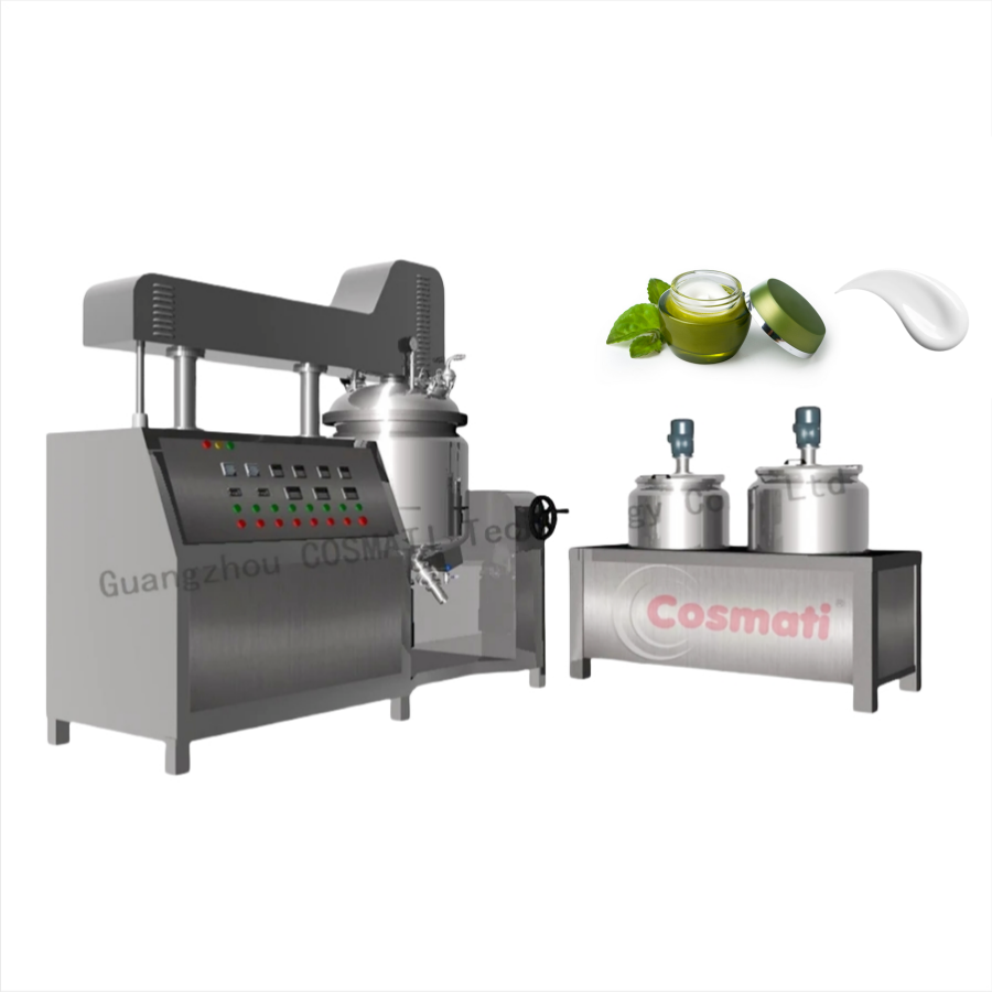 Cosmetic Cream Defoaming Mixing Machine Vacuum Emulsifier Mixer