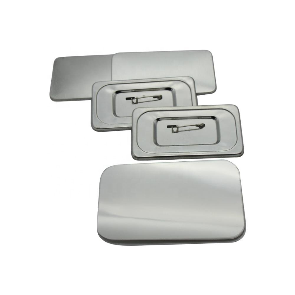 Metal pin insignia 50x90mm rectangle button pin badges parts