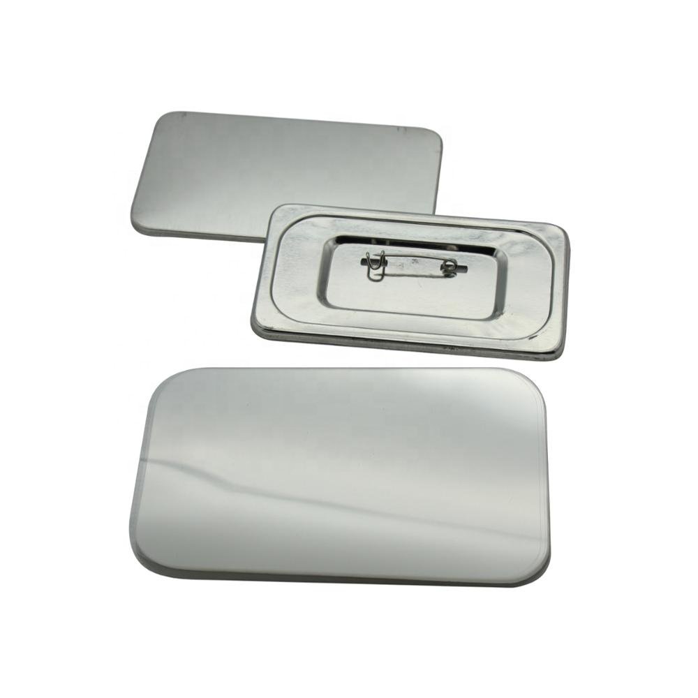 Metal pin insignia 50x90mm rectangle button pin badges parts