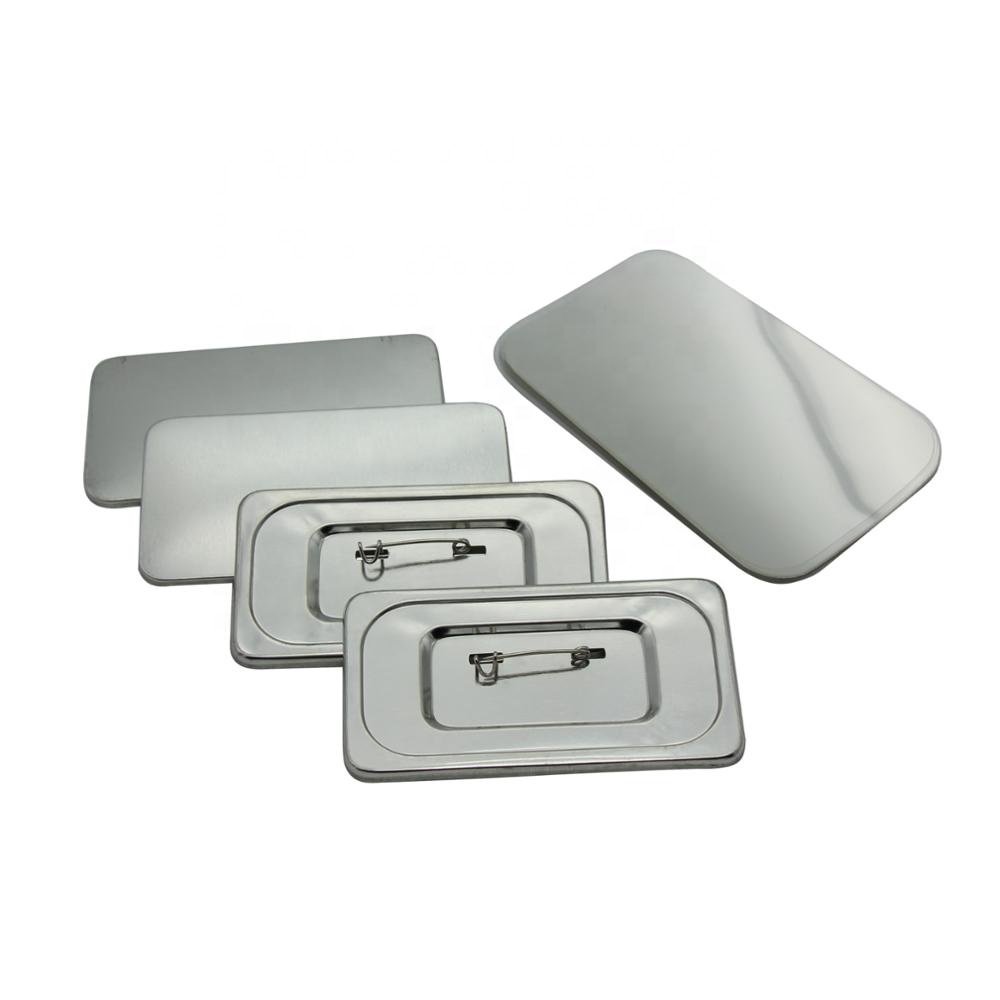 Metal pin insignia 50x90mm rectangle button pin badges parts